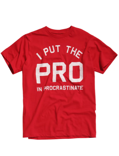 i put the pro in procrastination shirt